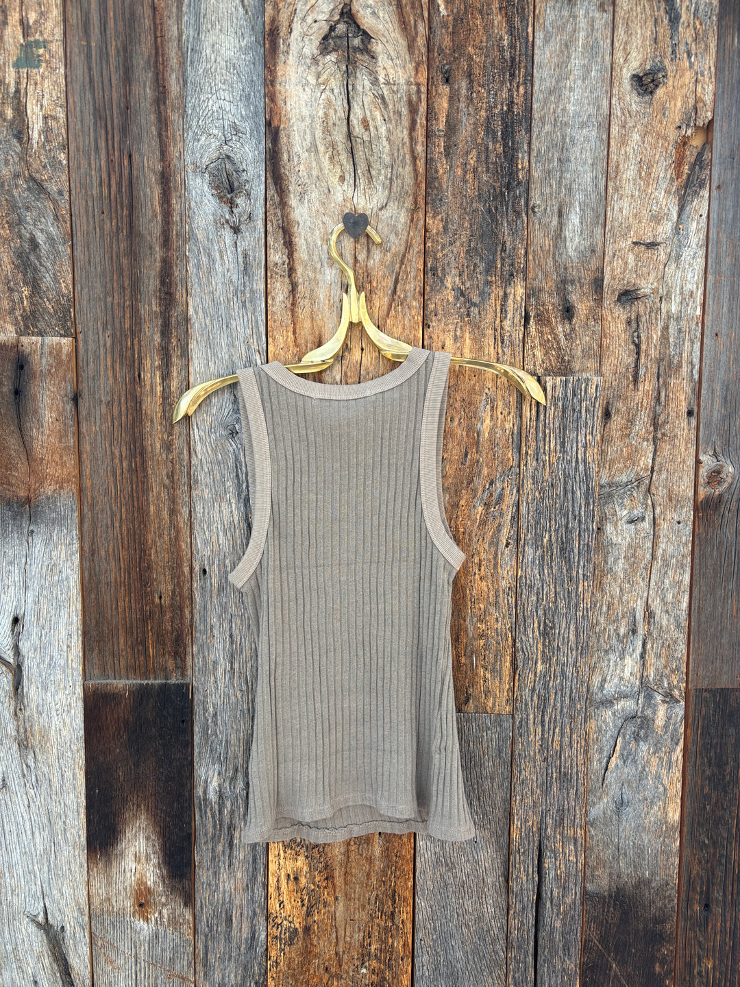 Project Social T Cooper Sweater Rib Tank Desert Taupe