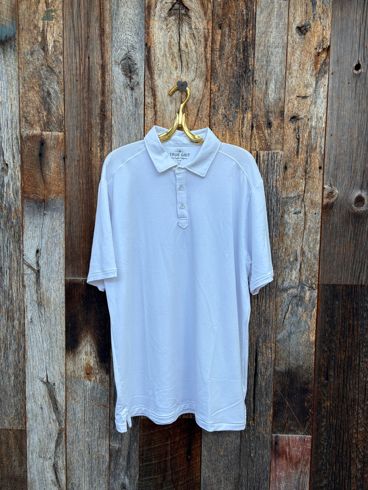 True Grit Del Mar Polo-White