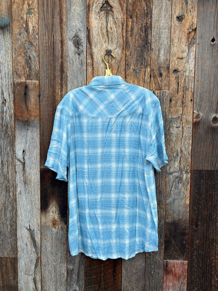 True Grit S/S 2 Pockets Western Shirt Blue