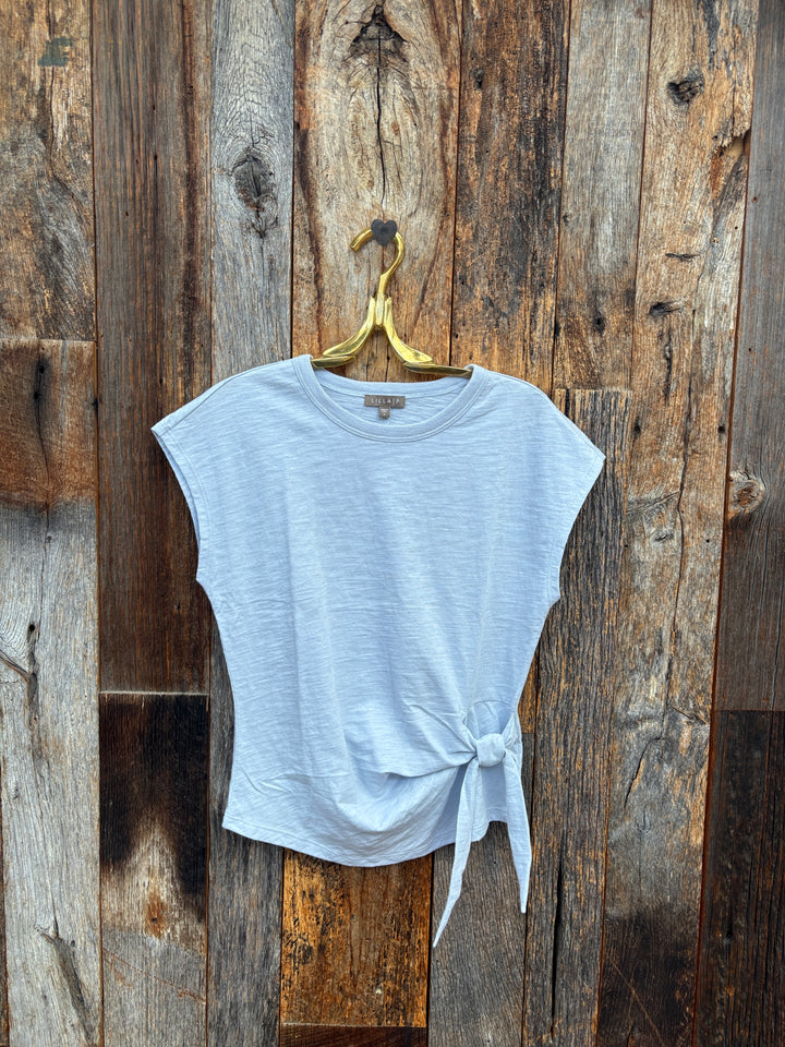 Lilla P Tie Front Tee Glacier