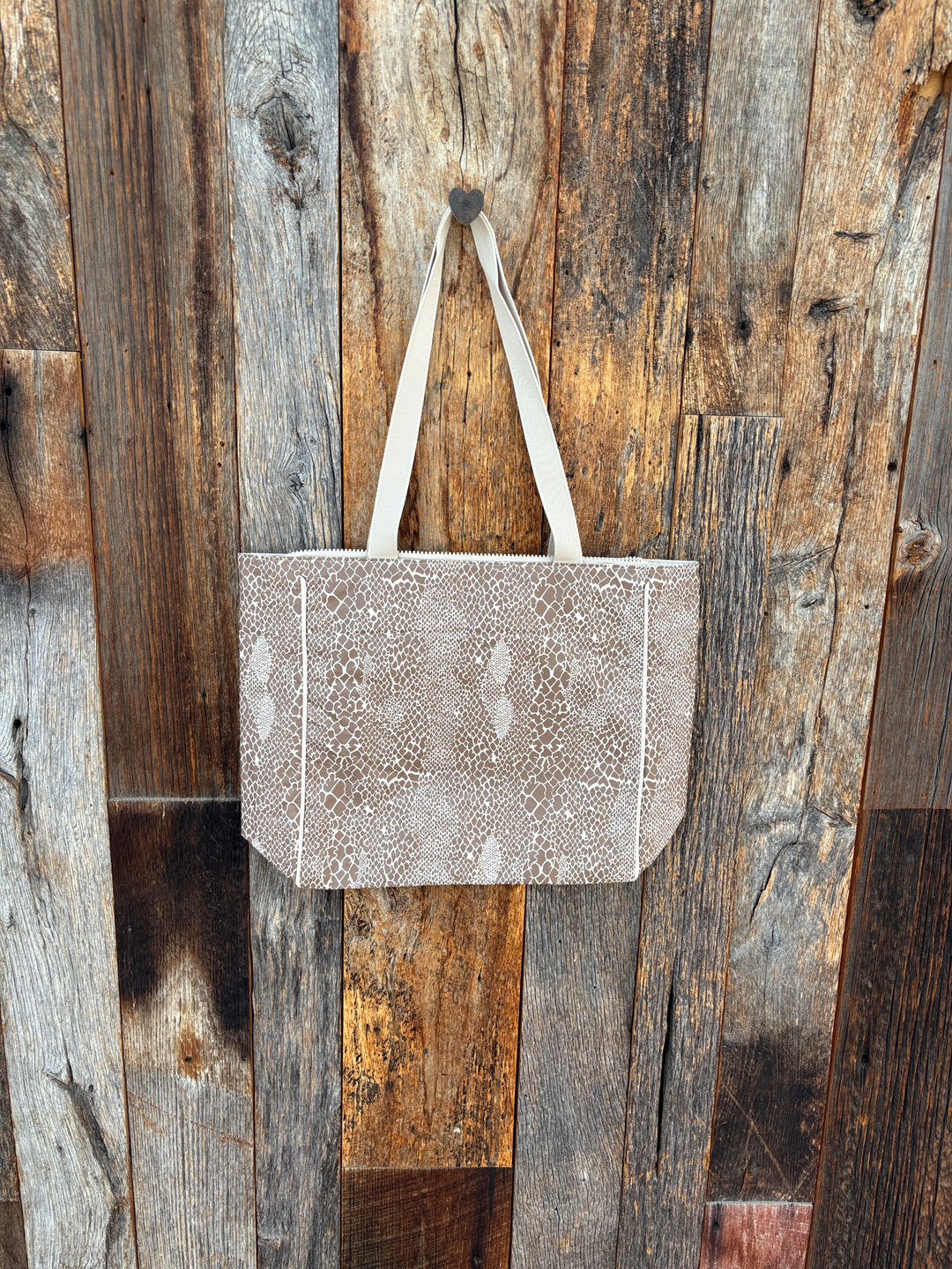 Aloha Python Go-To Tote - Cocoa/Sandstone