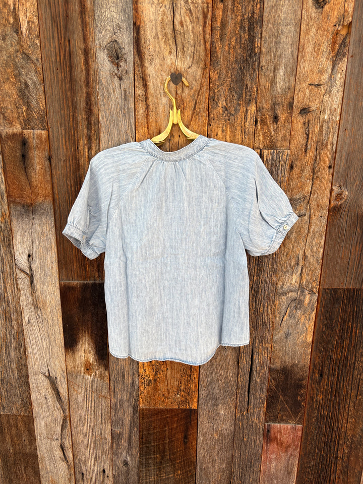 Bella Dahl S/S Raglan Shirt - Sun Bleached Wash