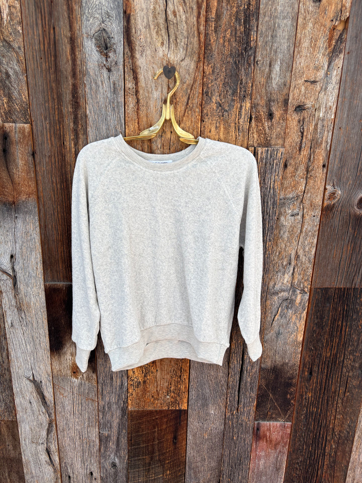 Perfect White Tee - Saylor Loop Terry Sweatshirt - Oatmeal
