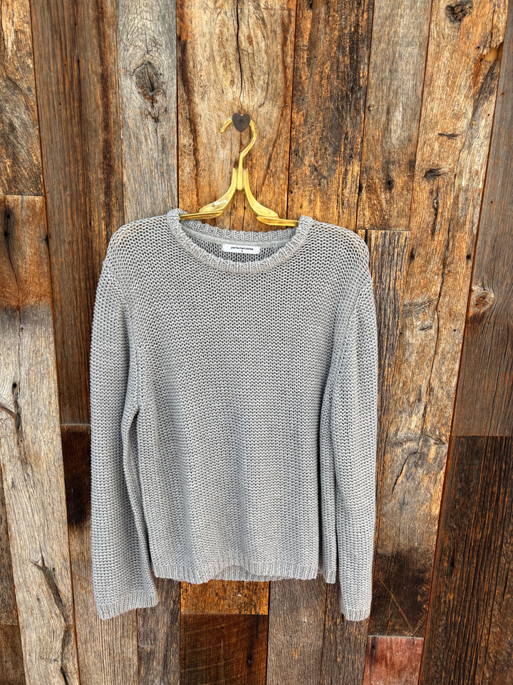 Perfect White Tee - Margaret Boxy Crewneck Sweater - Heather Grey