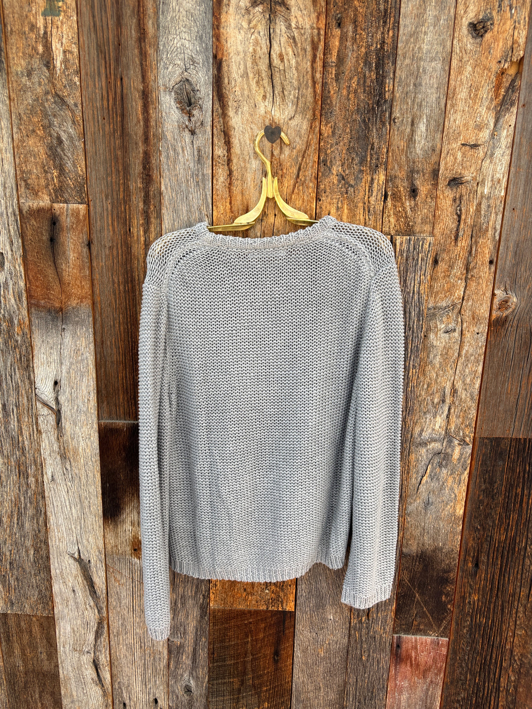 Perfect White Tee - Margaret Boxy Crewneck Sweater - Heather Grey