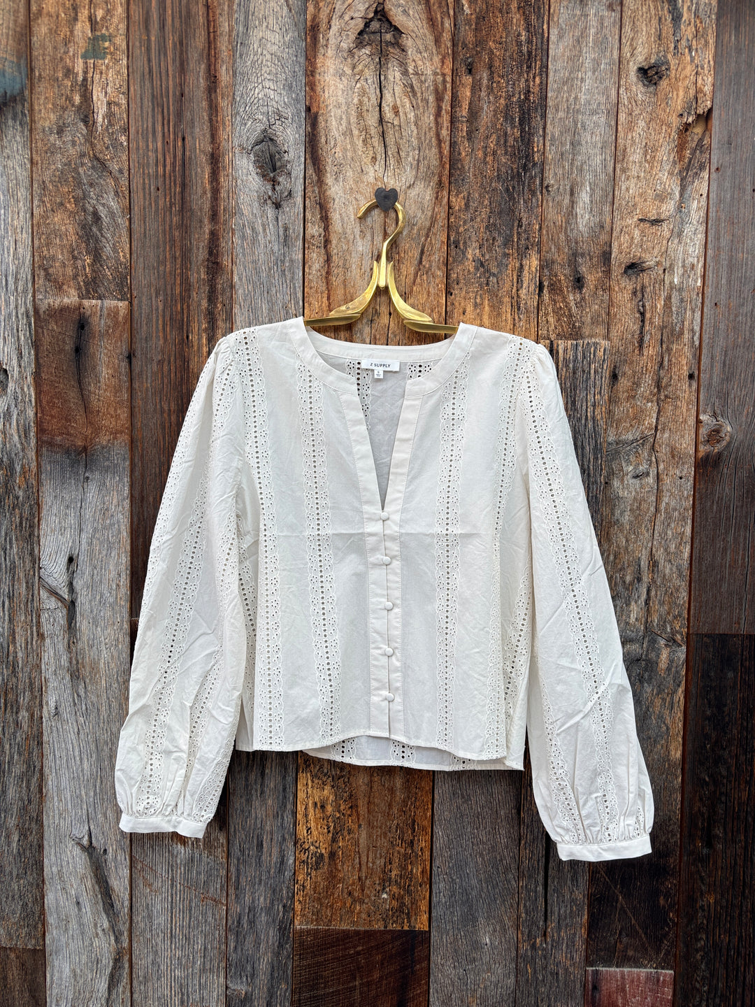 Z Supply Louella Button Up Top - Cloud