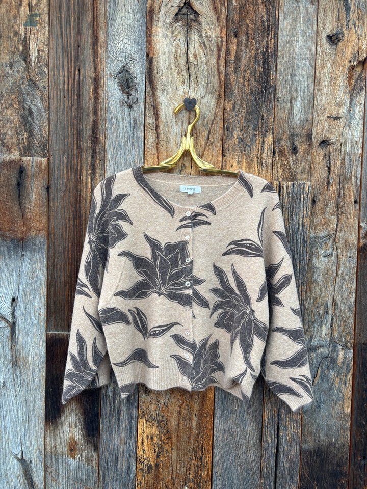 Z Supply Valor Floral Cardigan - Soft Ecru