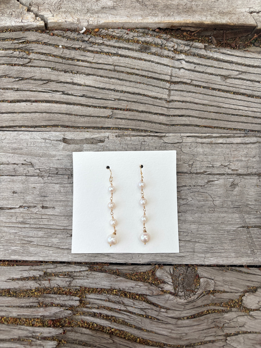 Elizabeth Nicole E171 Pearl Drop Earrings