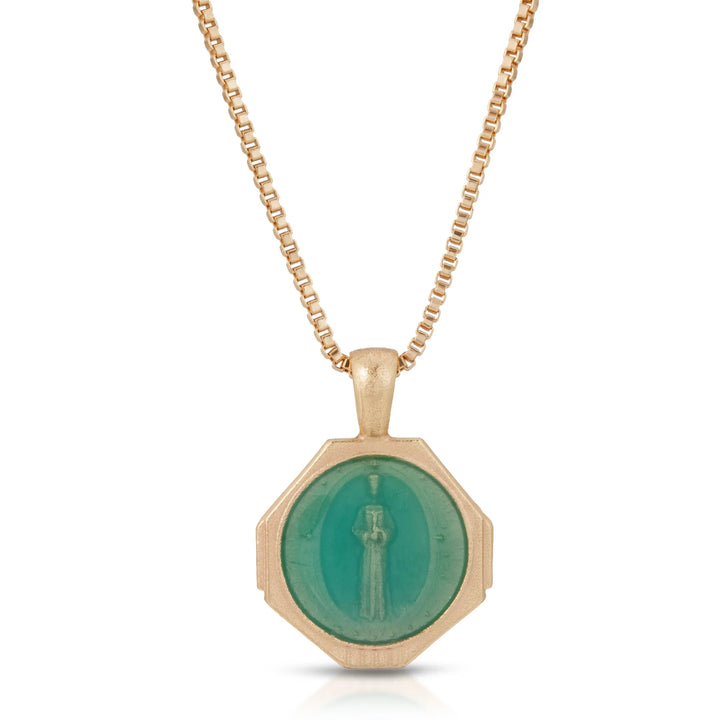 Joy Dravecky Sofia Pendant Necklace Seafoam Green