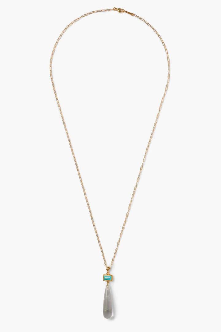 Chan Luu Messina Necklace Clear Quartz NG-15273 18K GV