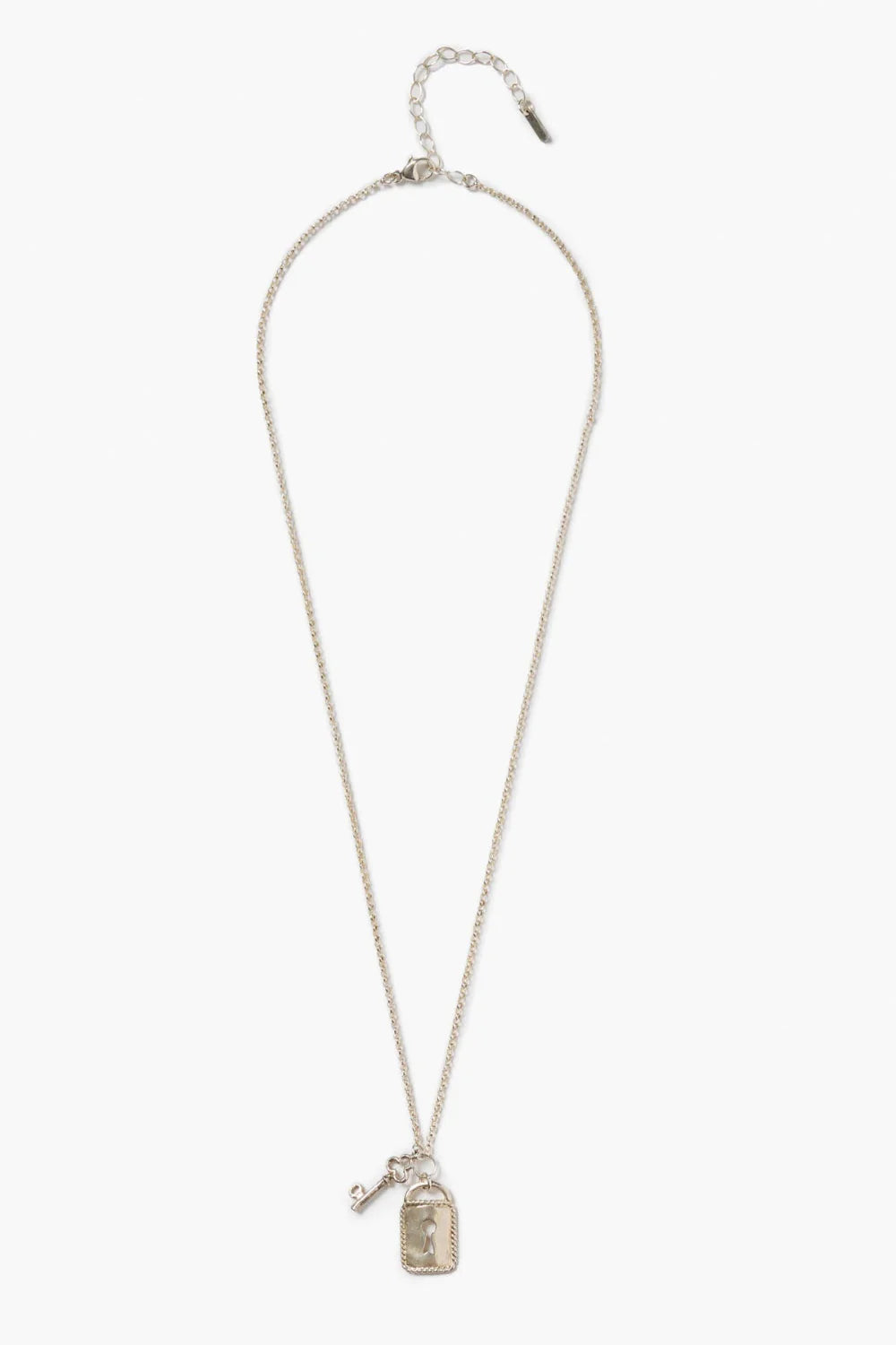 Chan Luu Mini Padlock Necklace Silver NS-15434 SS