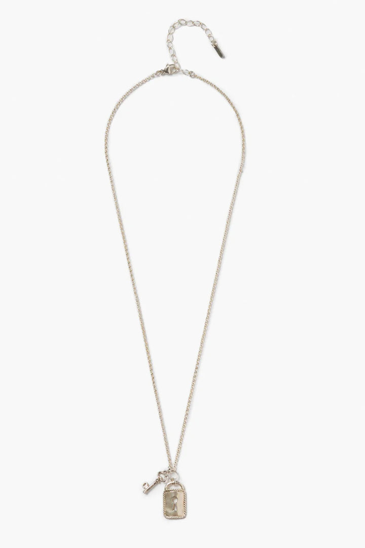 Chan Luu Mini Padlock Necklace Silver NS-15434 SS