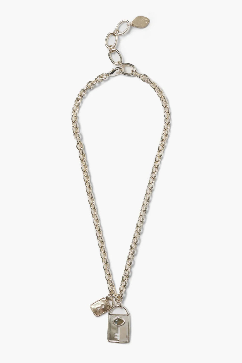 Chan Luu Double Lock Charm Necklace Silver NSZ-15435 SP
