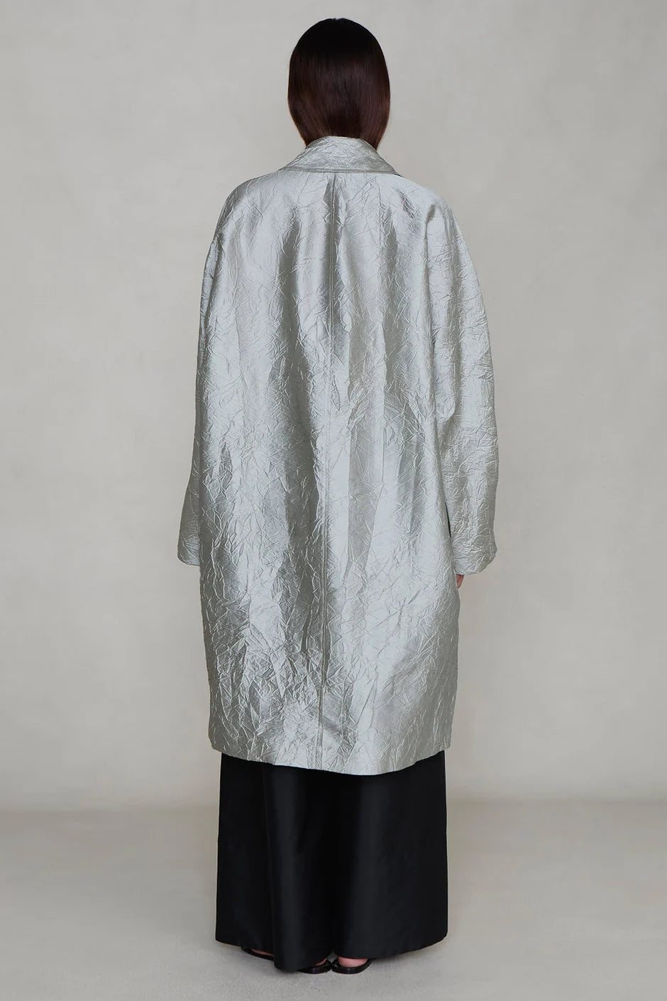 Chan Luu Techno Taffeta Row Coat Limestone