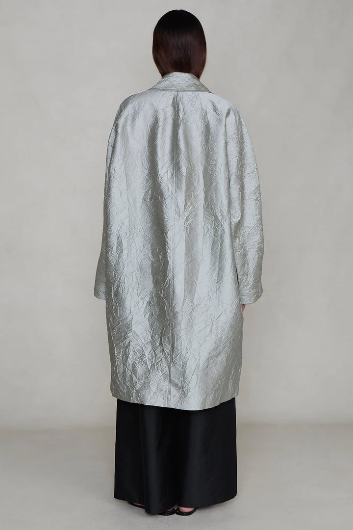 Chan Luu Techno Taffeta Row Coat Limestone