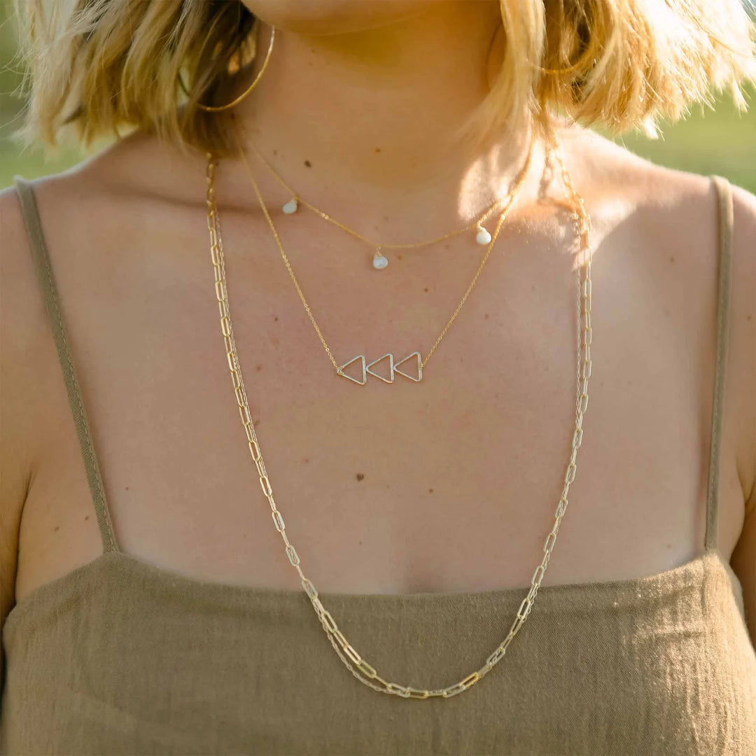 Sabina Brazen Bar Necklace 18" GF SN25G18