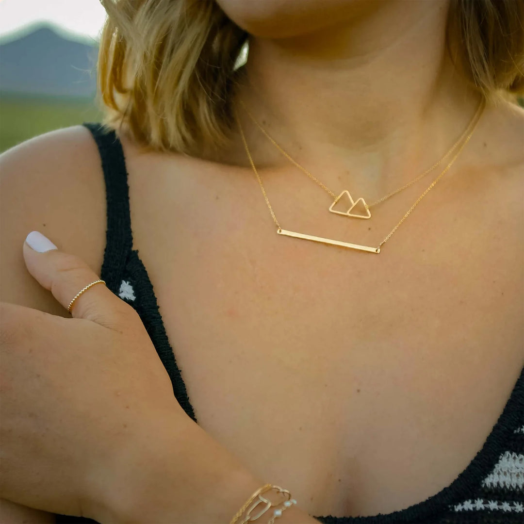 Sabina 2 Peaks Mountain Necklace GF