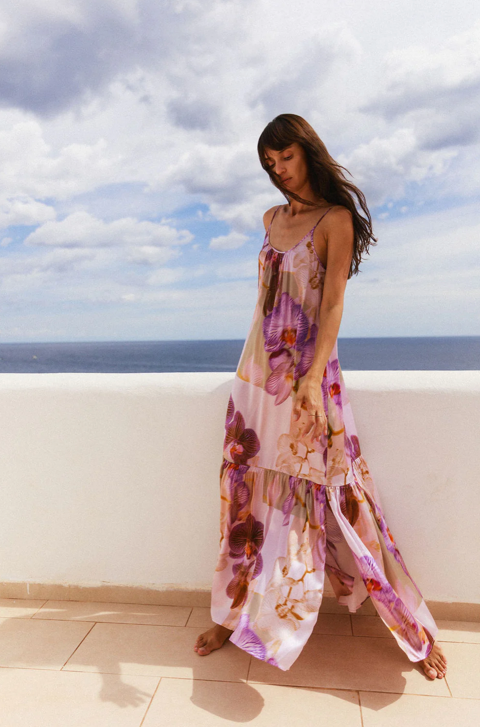 Catherine Gee 100% Silk Symi Dress - Lavender Orchid