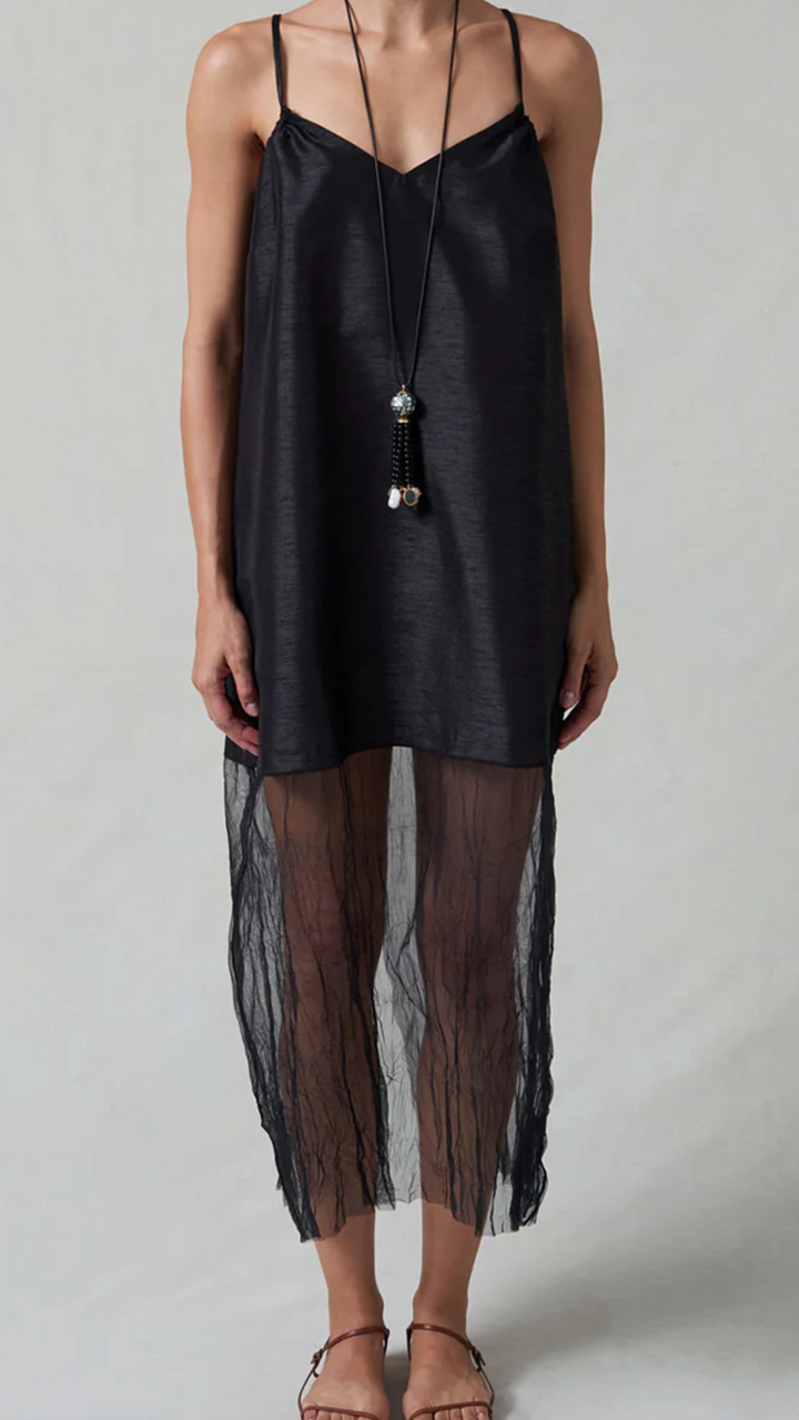 Chan Luu Silk Dress Black PC-DR-3509