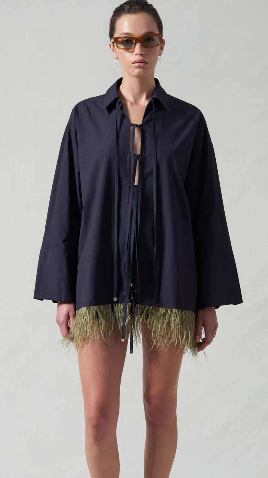 Chan Luu Shoelace Shirt Midnight Navy  PC-BL-3027A