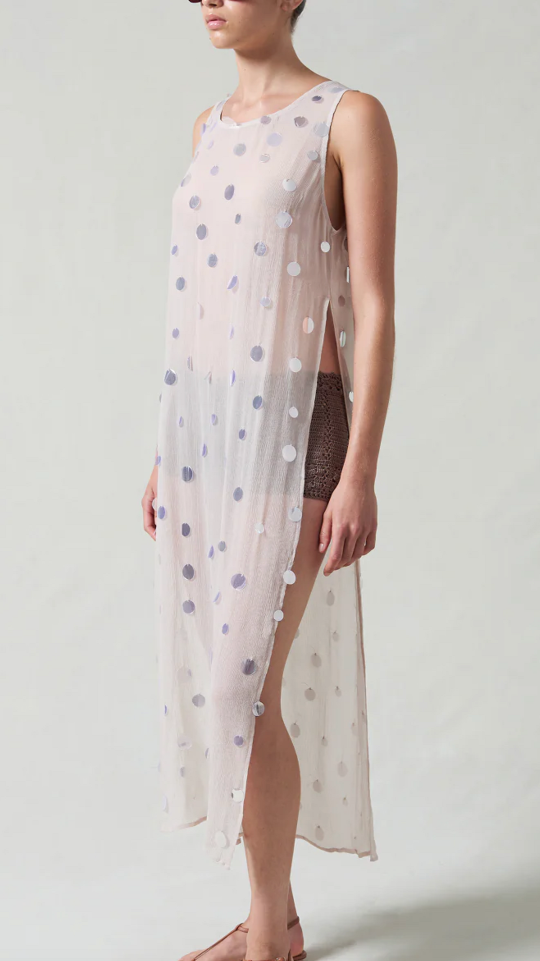 Chan Luu Chloe Sequin Tunic Earth O/S