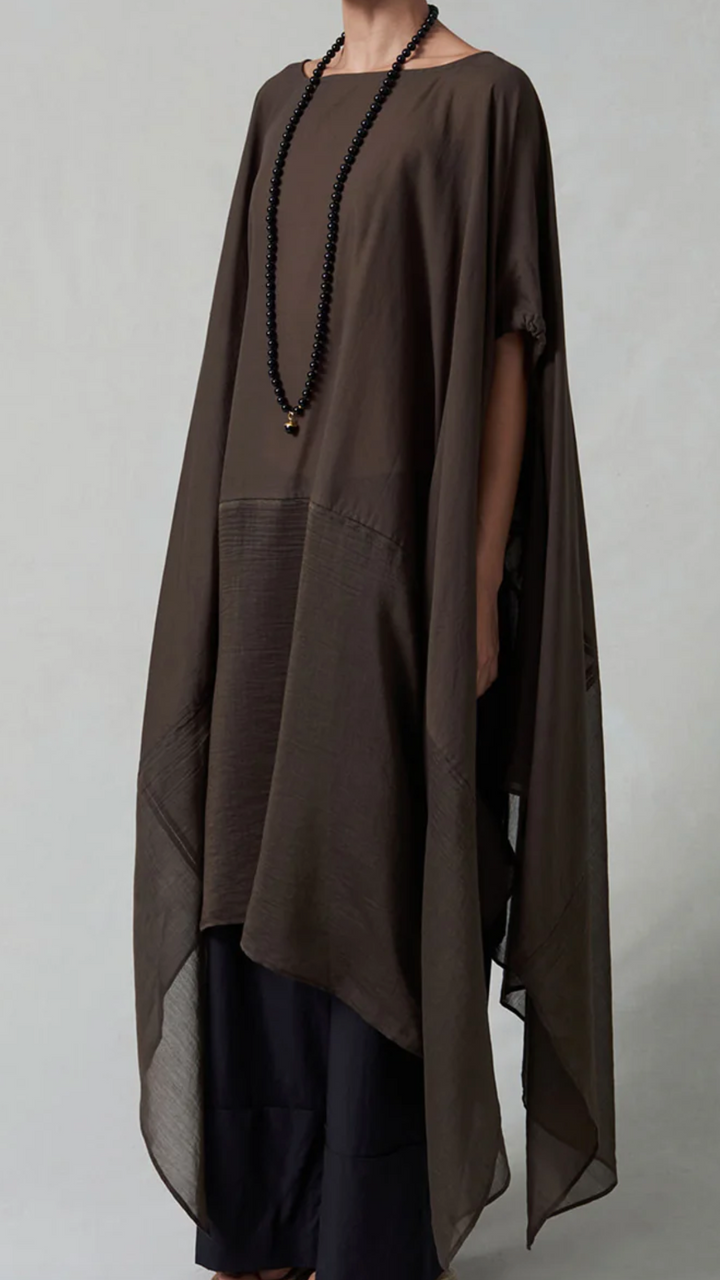 Chan Luu High Low Cotton Silk Caftan O/S
