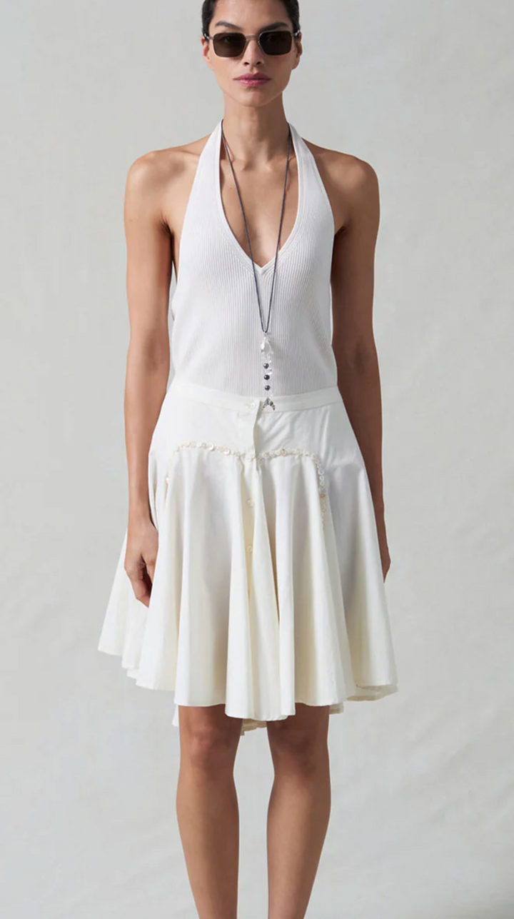 Chan Luu Rider Skirt Ivory PC-SK-6017
