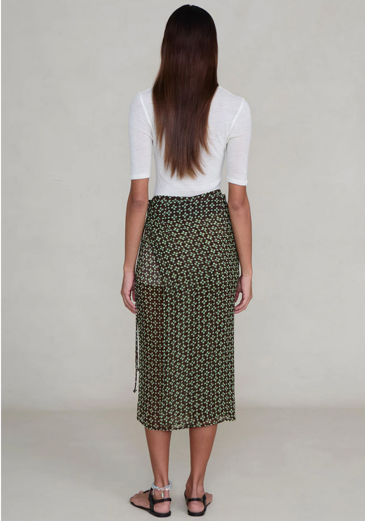 Chan Luu Chiffon Wrap Skirt - Espresso