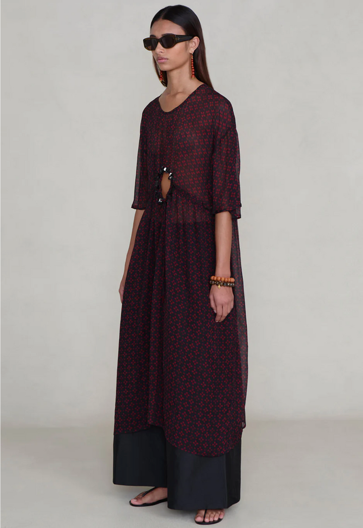 Chan Luu Cut Out Sequin Chiffon Tunic - Sapphire