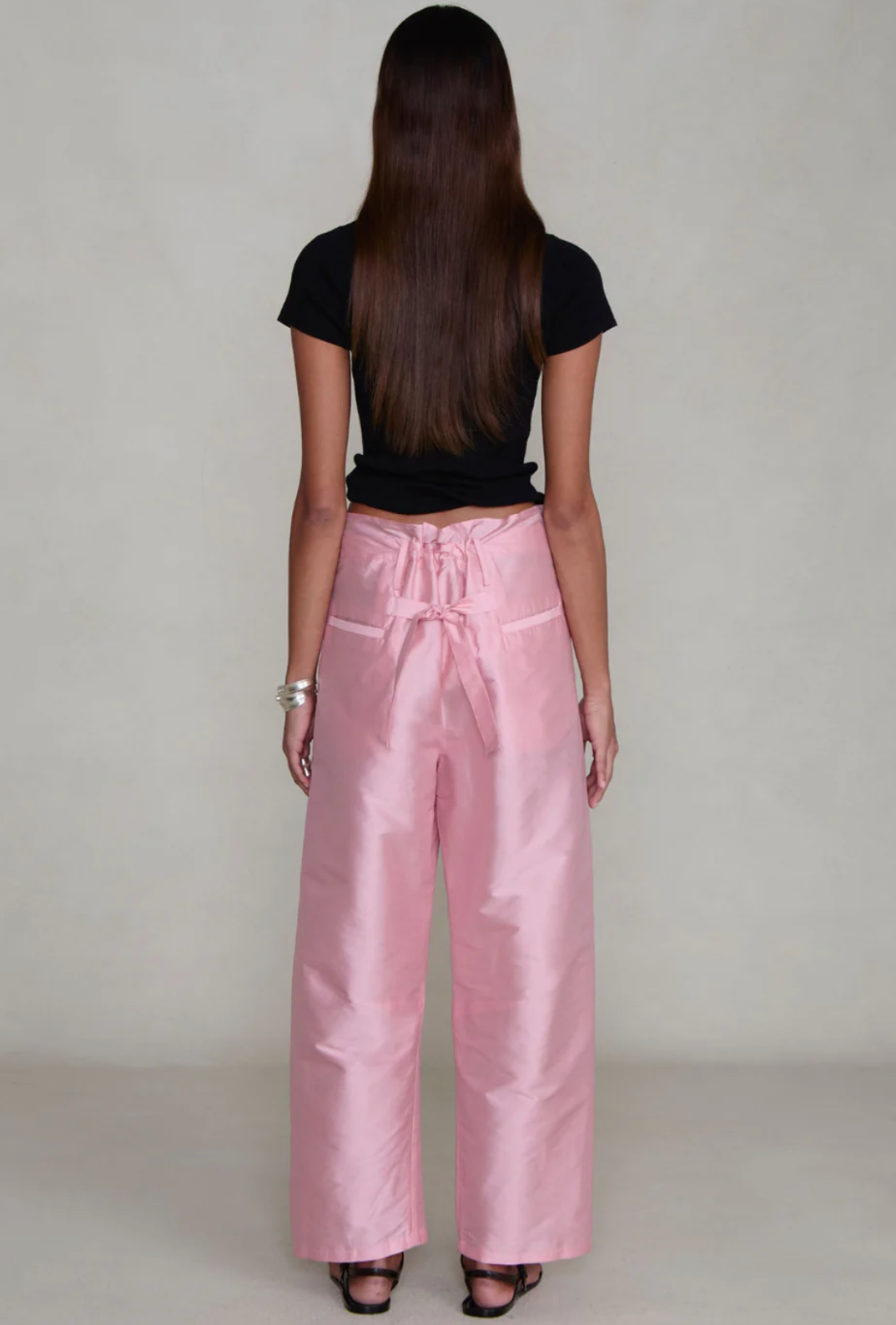 Chan Luu Techno Taffita Barrel Pant - Rose