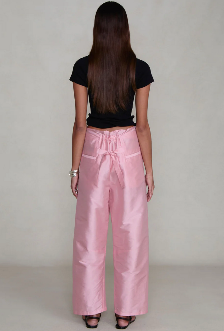 Chan Luu Techno Taffita Barrel Pant - Rose