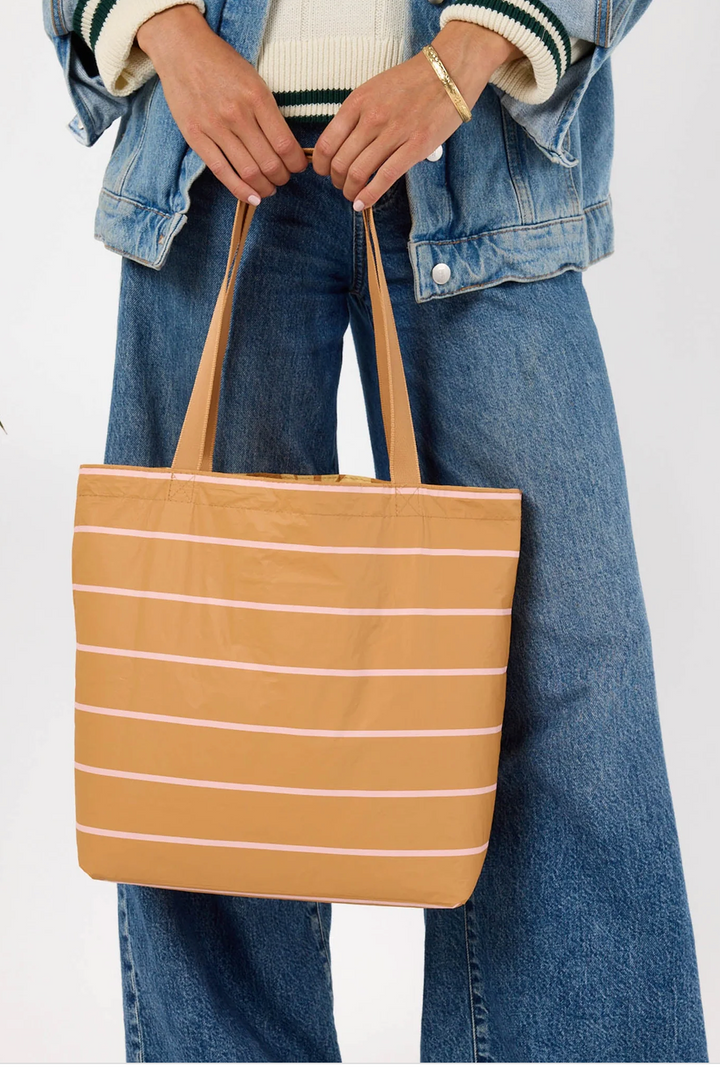 Aloha Swoosh Reversible Tote - Hey Girl/Tan