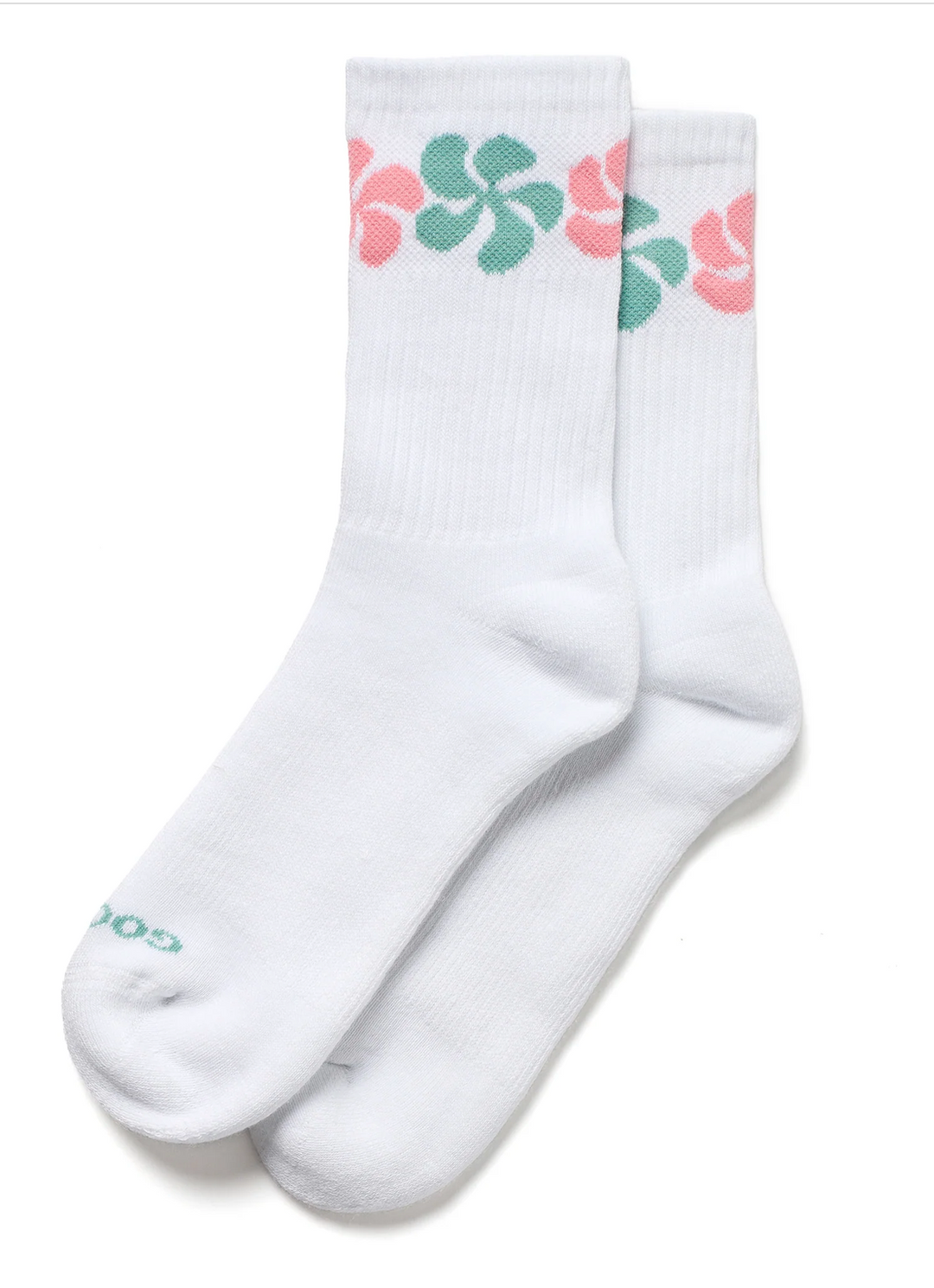 Aloha Funky Plumeria Crew Socks - Dry Reef