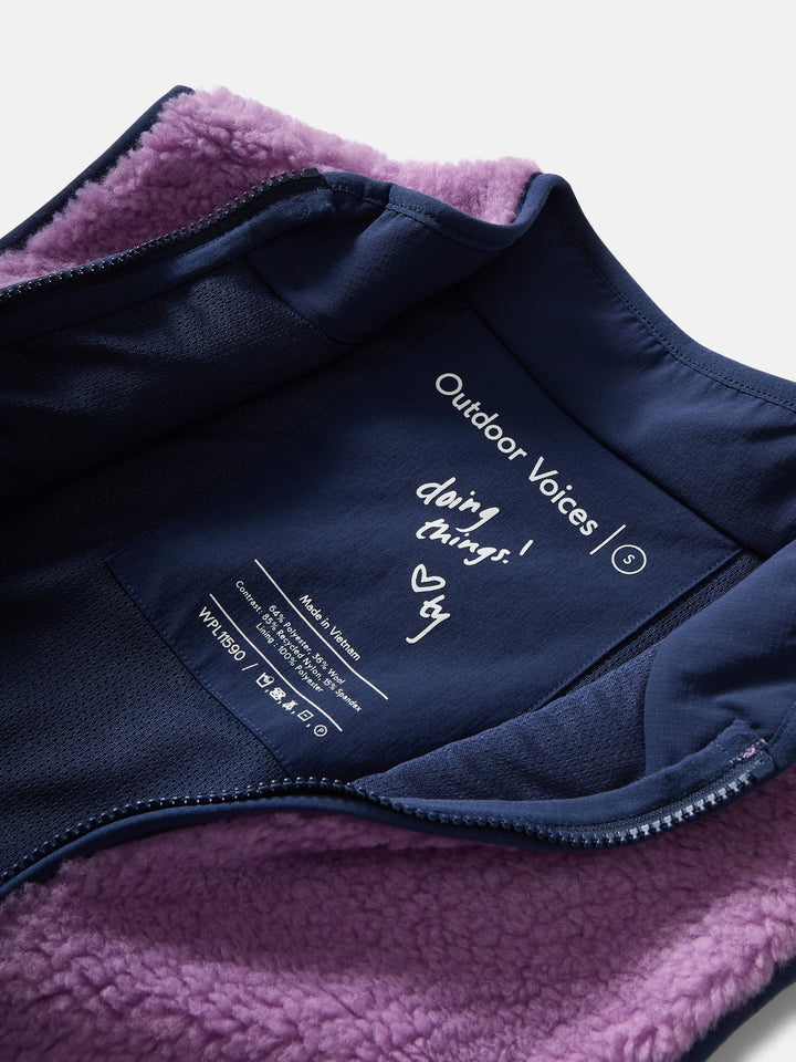 Outdoor Voices Candy Fleece Vest Orchid