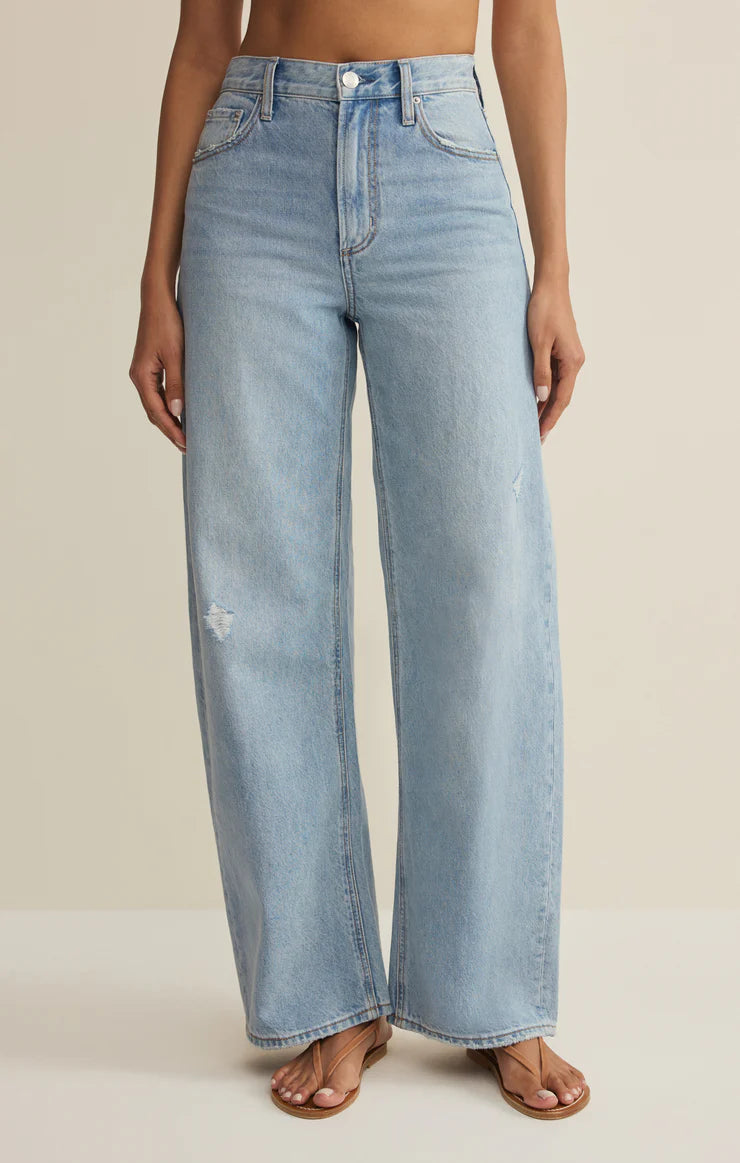 Z Supply Remi High Rise Bowed Wide Cove Jean