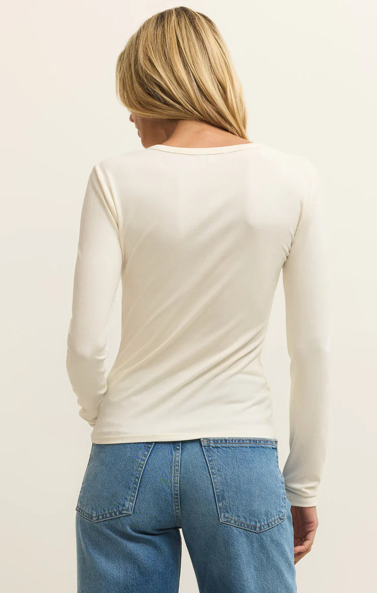 Z Supply Second Skin Crew LS Cloud