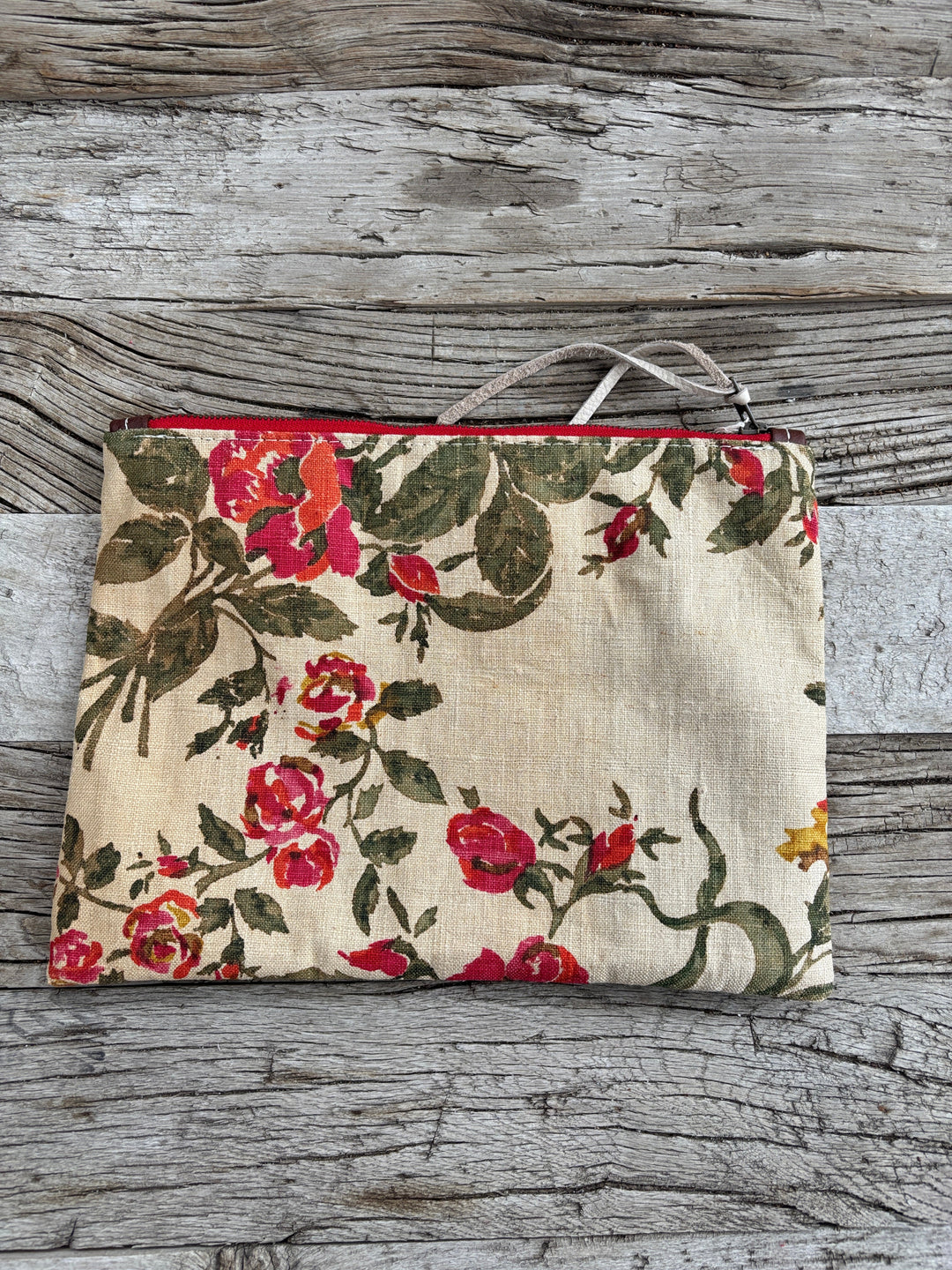 Totem Salvaged Right Donkey on Leather Linen Clutch