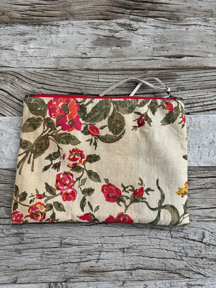 Totem Salvaged Right Donkey on Leather Linen Clutch