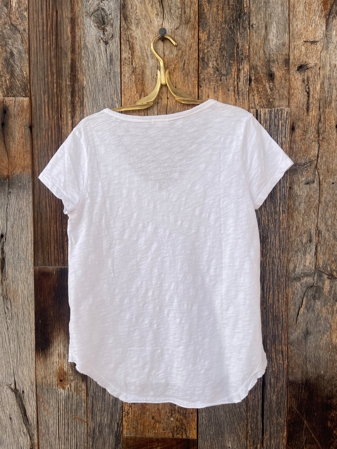 Dylan Deep S/S V-Shirt Tail White