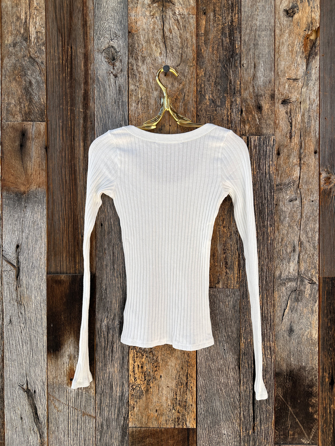 Project Social T What's The Scoop Rib L/S White