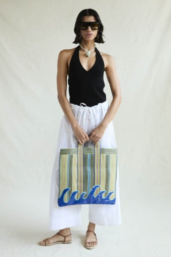 Chan Luu Recycled Market Bag Wave