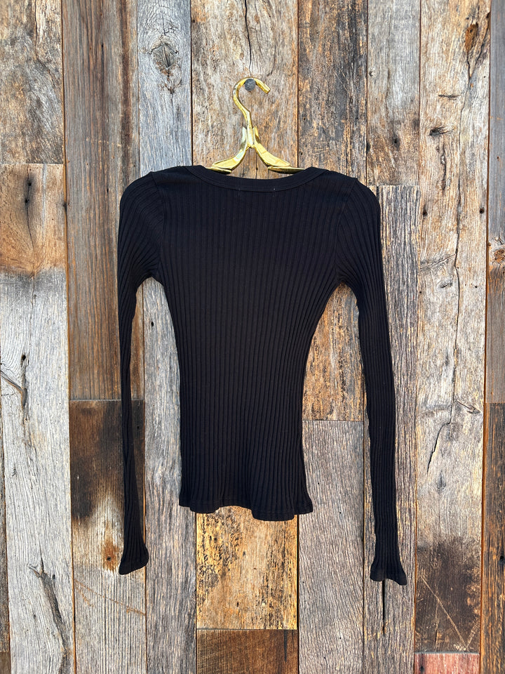 Project Social T What's The Scoop Rib L/S Black