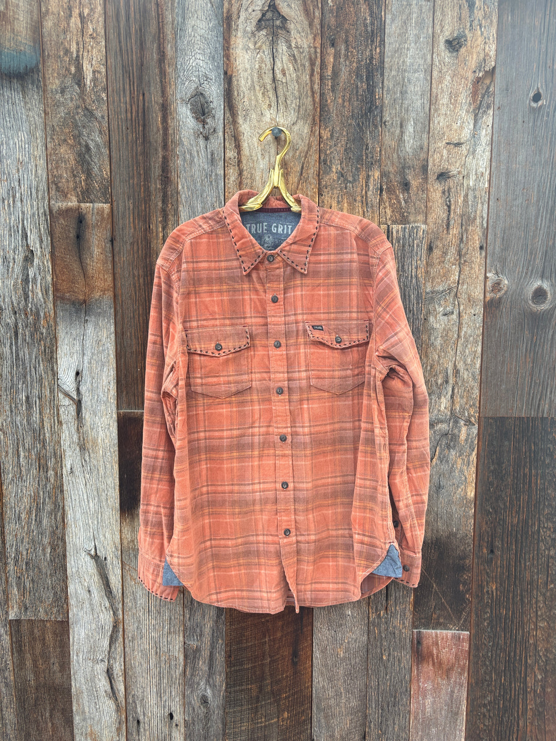 True Grit Cooper L/S 2 Pocket Shirt Rust