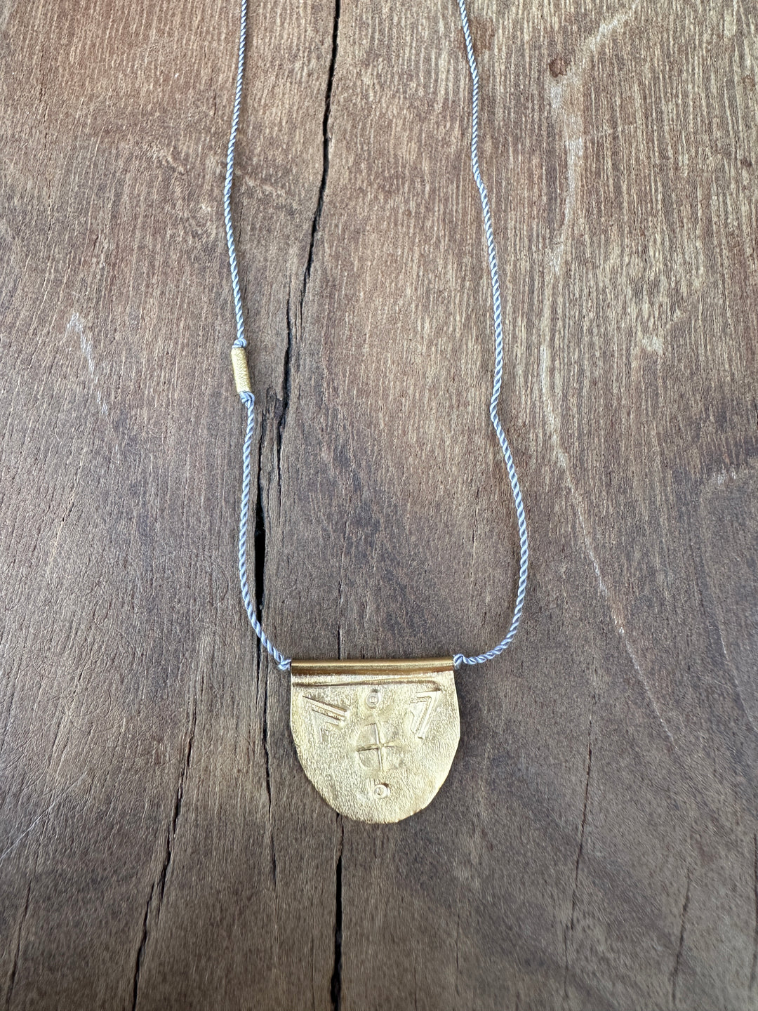 River Song Golden Halfmoon Talisman Necklace 24K GV