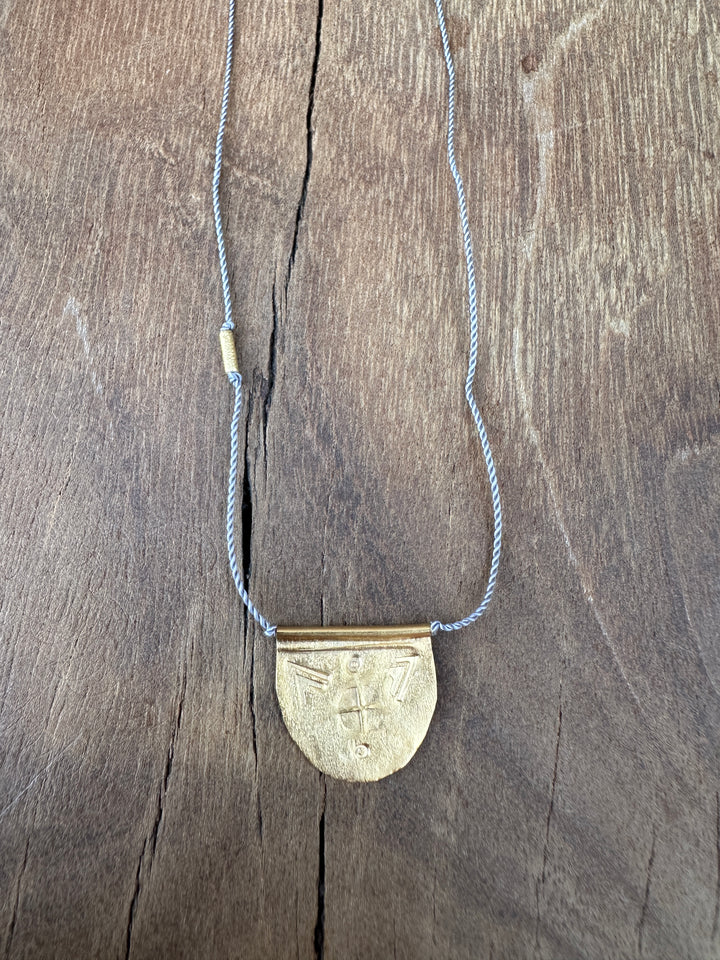 River Song Golden Halfmoon Talisman Necklace 24K GV