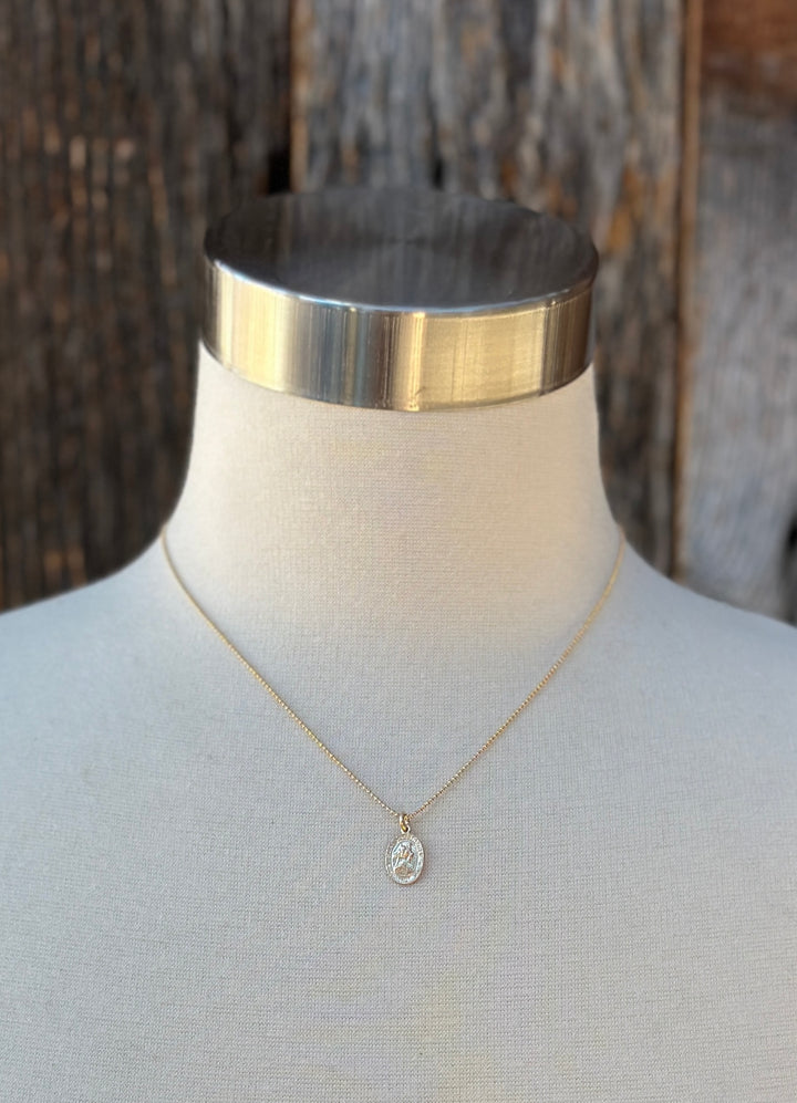 Joy Dravecky Mini Saint Christopher Charm Necklace