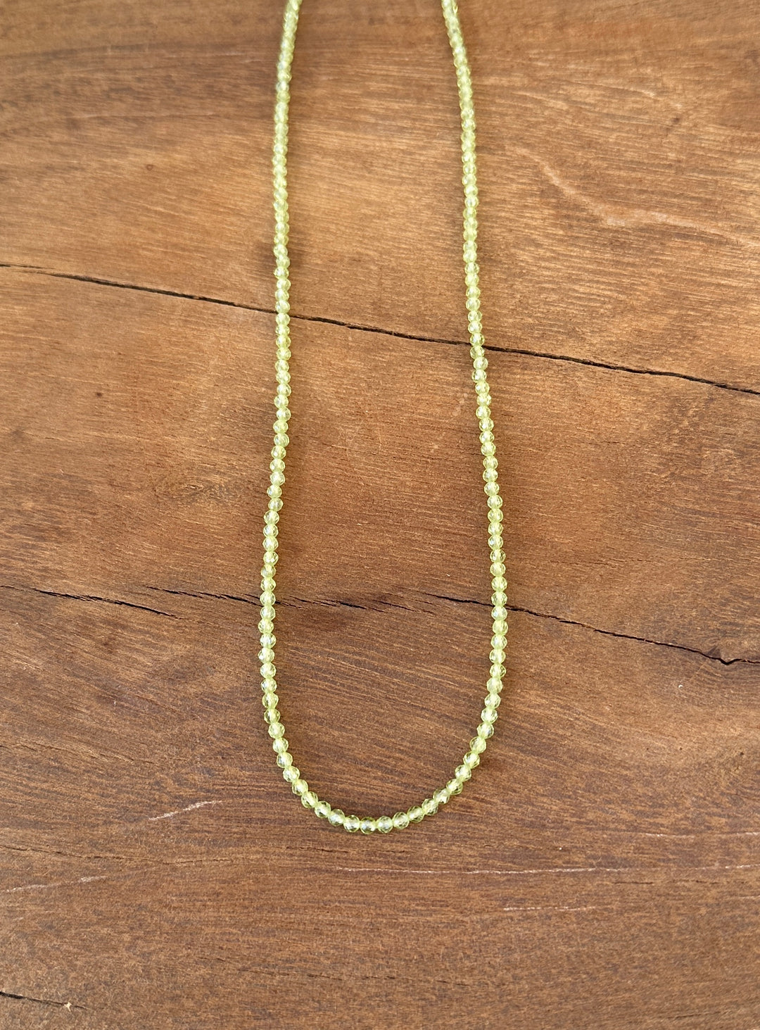 Radiant Malas Tiny Intention Necklace Peridot 16"