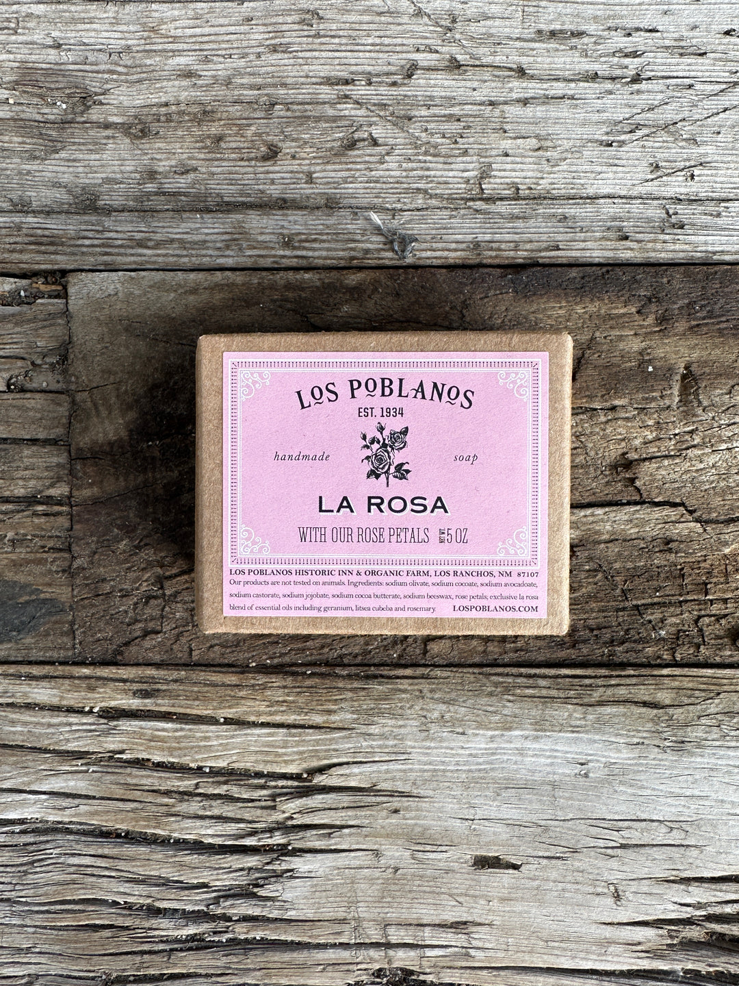 Los Poblanos La Rosa Bar Handmade Soap