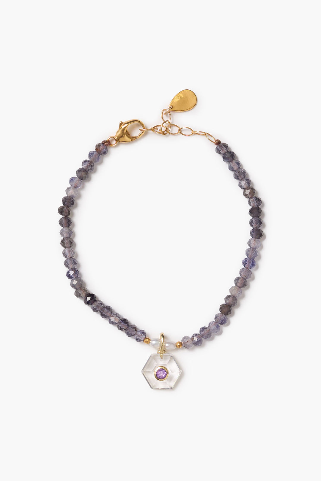 Chan Luu Prism Charm Bracelet Iolite
