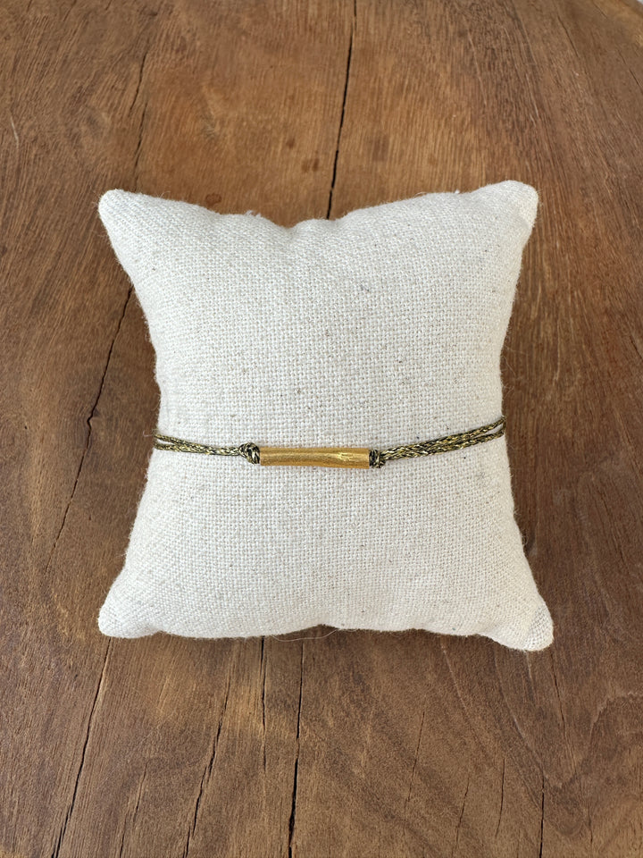 River Song Golden Bar on Gold Bracelet 24K GV